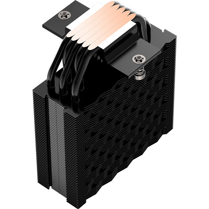Кулер для процессора Eurocase 4PI120ARGB черный, 120 мм, алюминий/медь, 1800 об/мин, 36 дБ, 4 pin, 1