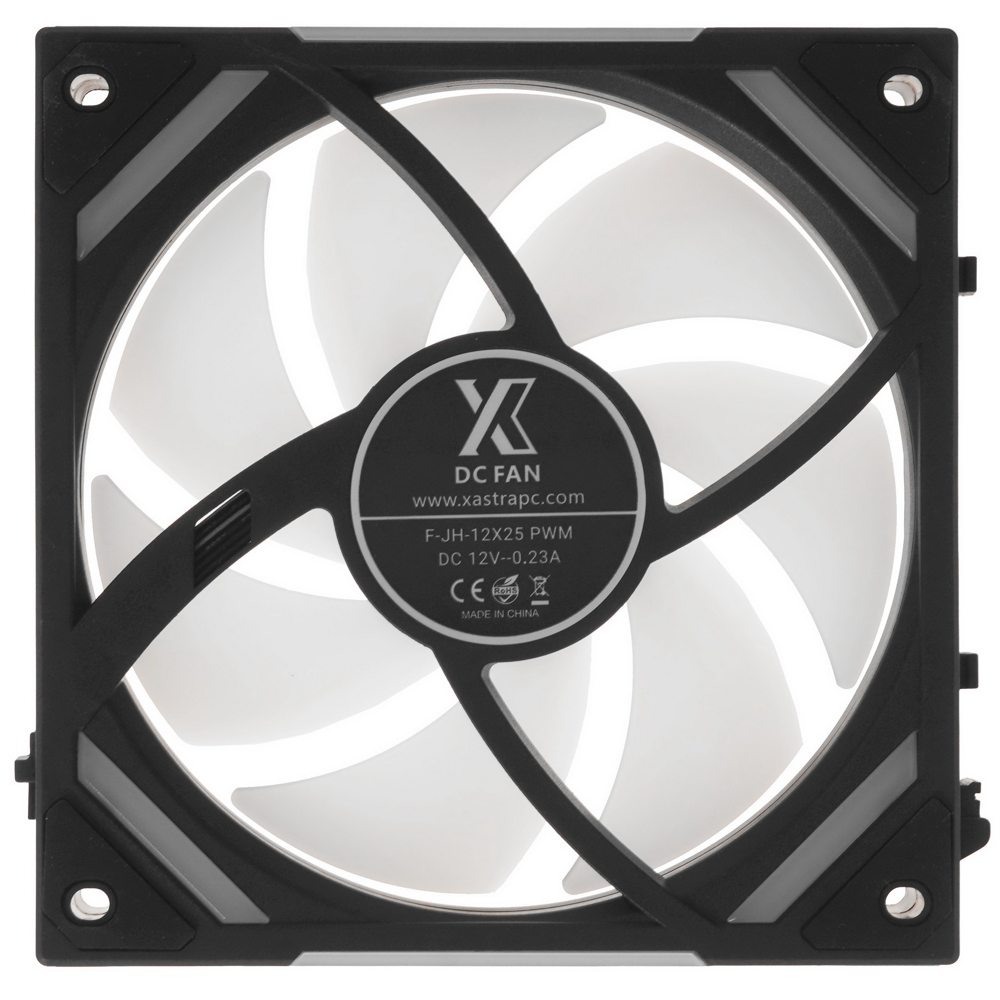 Вентилятор для корпуса Xastra FS120B&nbsp;ARGB FS120-3BA-SXX-GL 120mm, 800-2000rpm, 66CFM, 29.6dBa, BOX (