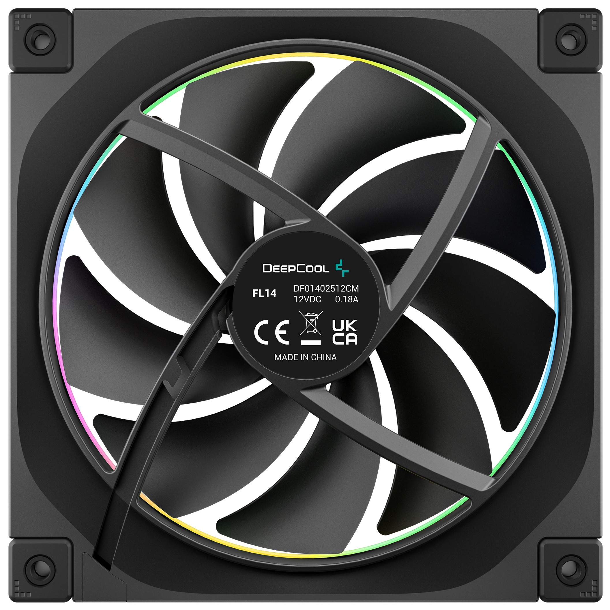 Вентилятор для корпуса Deepcool FL14R-3 IN 1 140mm, 500-1700rpm, 66.59CFM, 31.46dBa (3-pack)