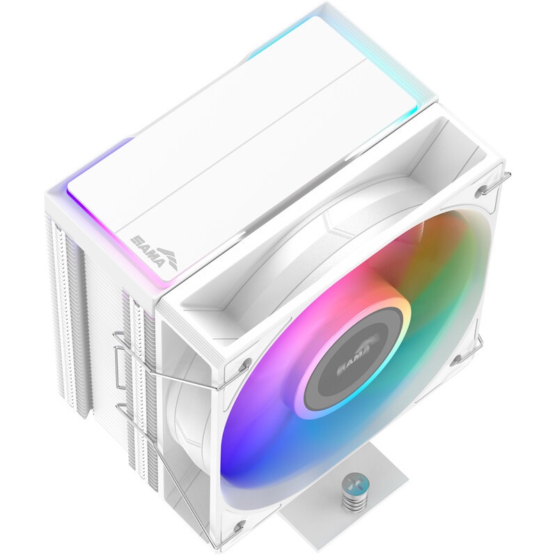 Кулер для процессора SAMA CPU Cooler SAMA X40L WH (220W, 4-pin PWM, 133.5mm, 4x6mm, ARGB, 1x100mm, 5