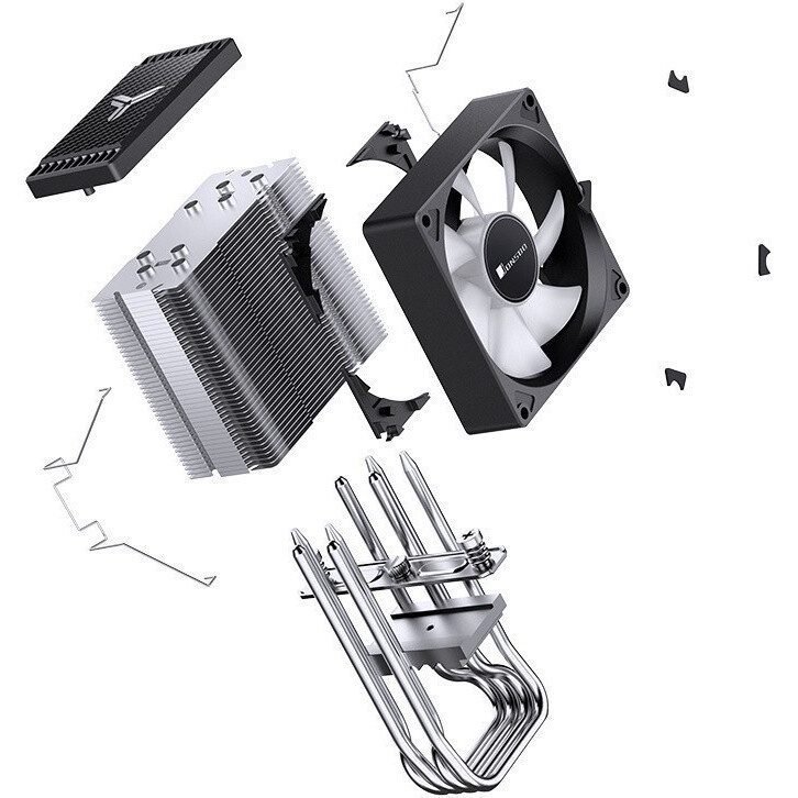 Кулер для процессора SAMA CPU Cooler SAMA X20 (110W, 4-pin PWM, 123mm, 2x6mm, RGB, 1x92mm, 54.6CFM,
