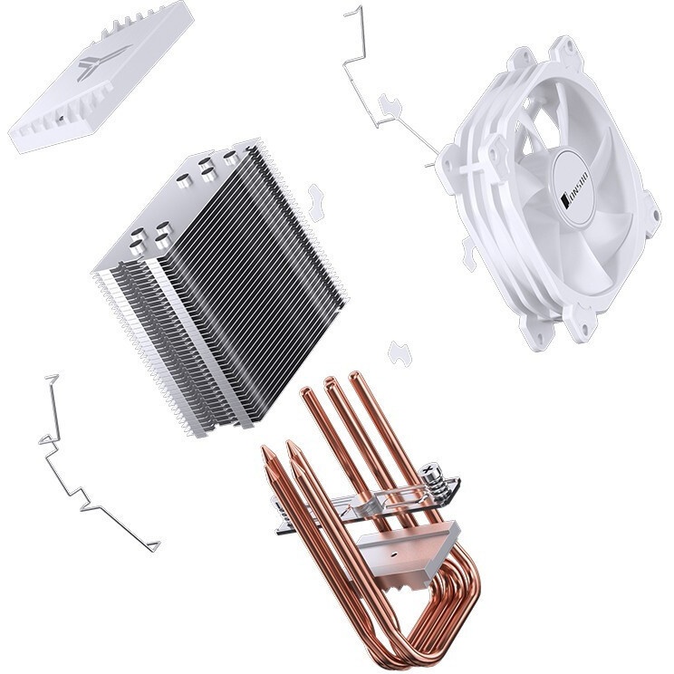 Кулер для процессора SAMA CPU Cooler SAMA X20 (110W, 4-pin PWM, 123mm, 2x6mm, RGB, 1x92mm, 54.6CFM,