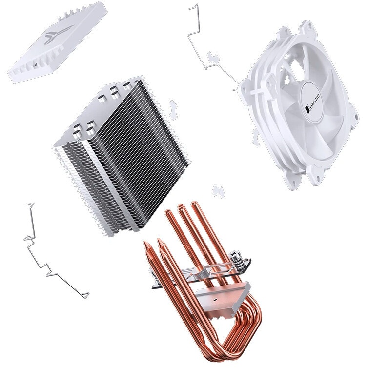 Кулер для процессора SAMA CPU Cooler SAMA X20 (110W, 4-pin PWM, 123mm, 2x6mm, RGB, 1x92mm, 54.6CFM,