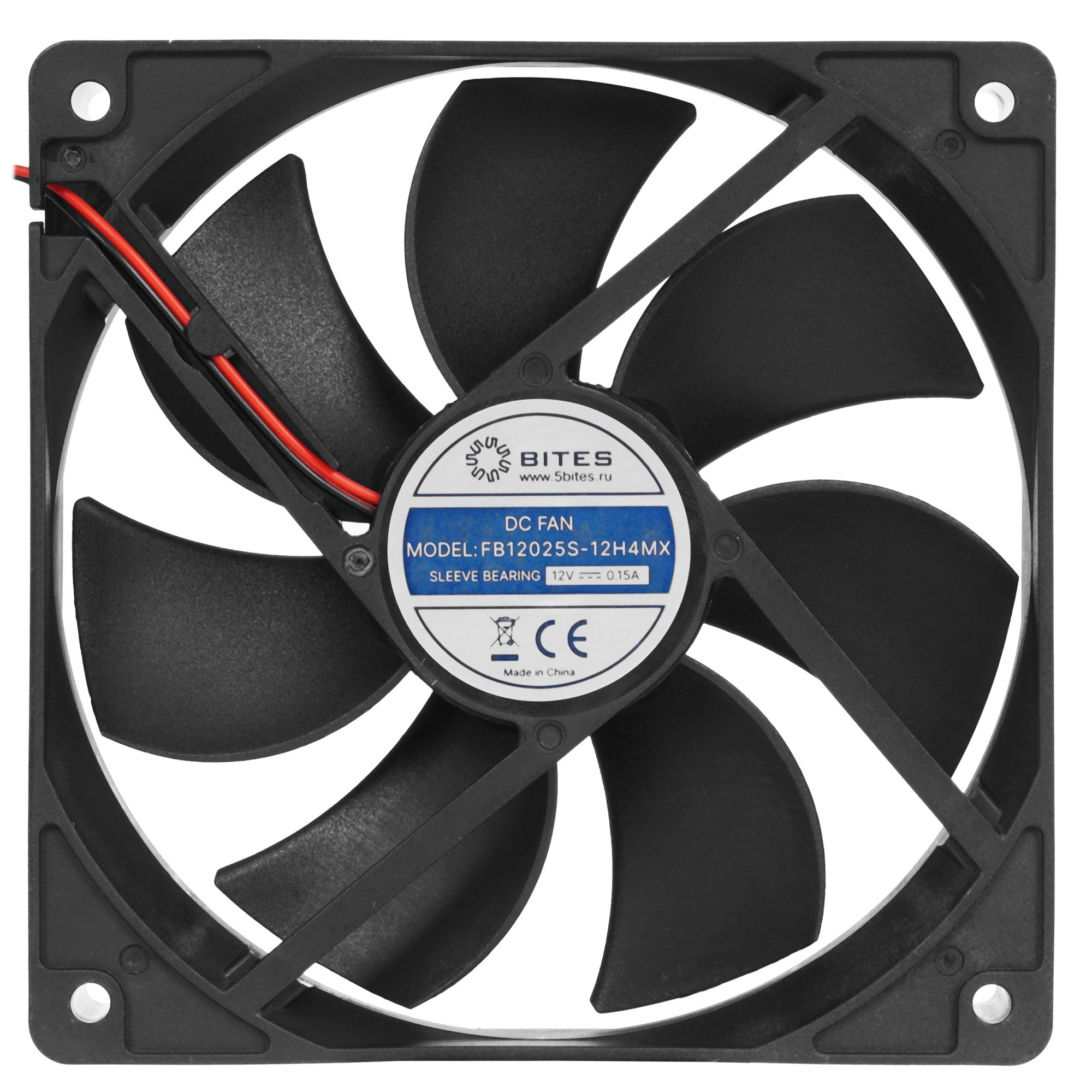 Вентилятор 5bites FB12025S-12H4MX 120X25 / SLEEVE / 1800RPM / MOLEX / 4P