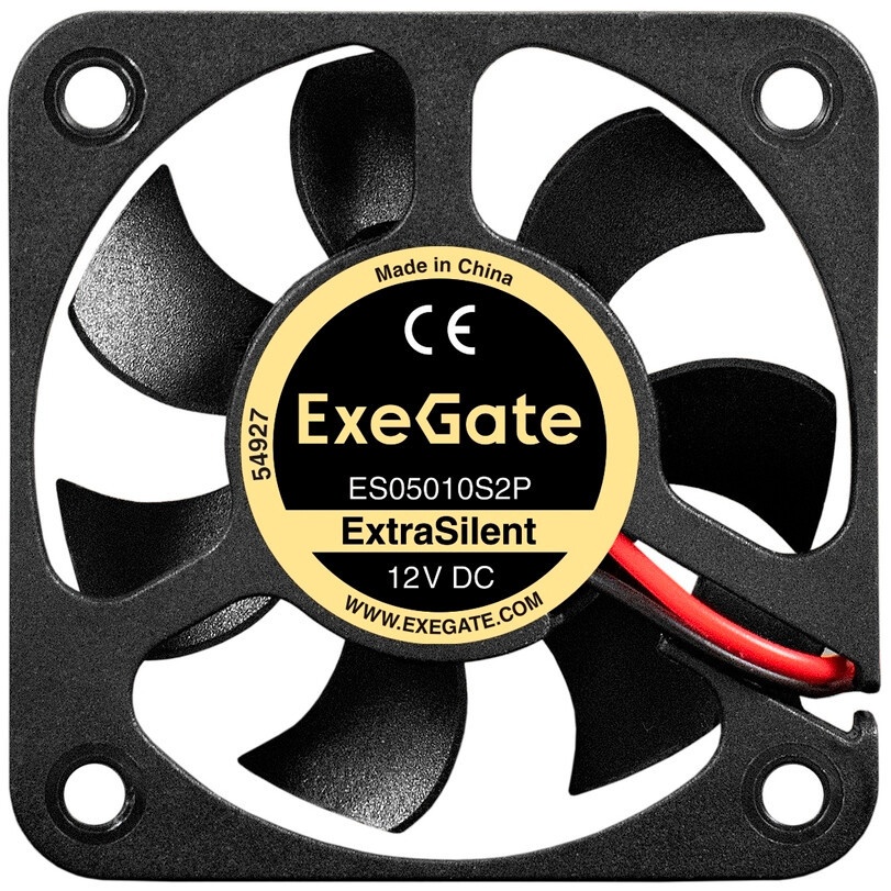 Вентилятор 12В DC ExeGate EX05010H2P (50x50x10 мм, Hydraulic bearing (гидродинамический), 2pin, 5000