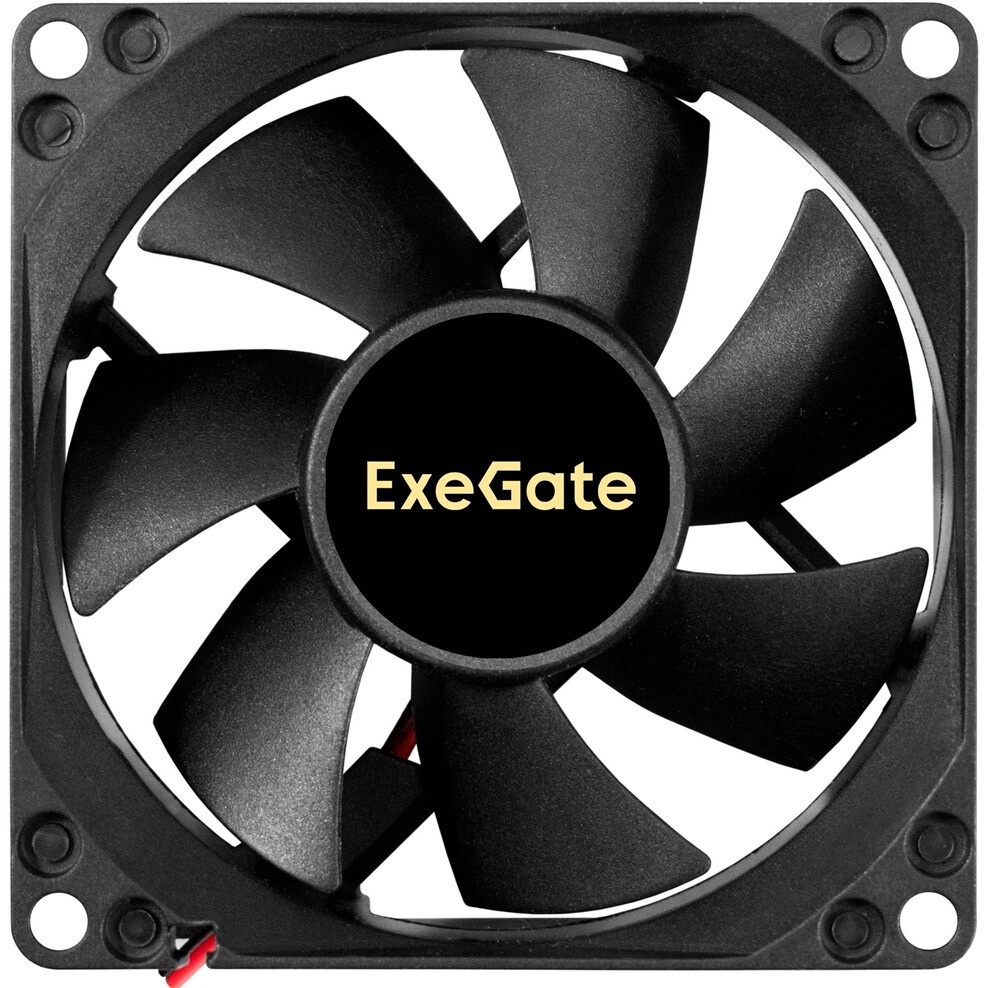 Вентилятор 12В DC ExeGate EX08015B2P (80x80x15 мм, 2-Ball (двойной шарикоподшипник), 2pin, 2000RPM,