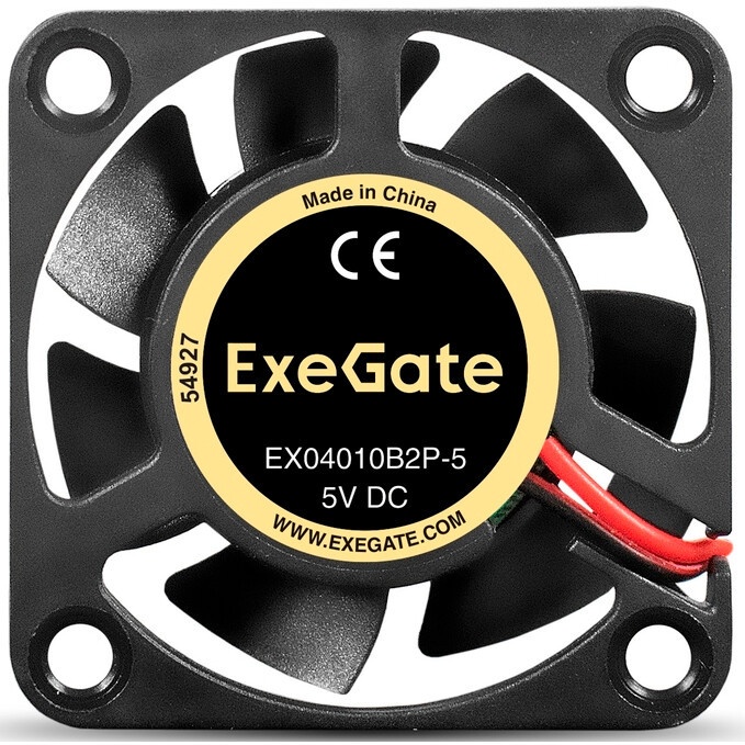 Вентилятор 12В DC ExeGate ExtraSilent ES04010S2P (40x40x10 мм, Sleeve bearing (подшипник скольжения)