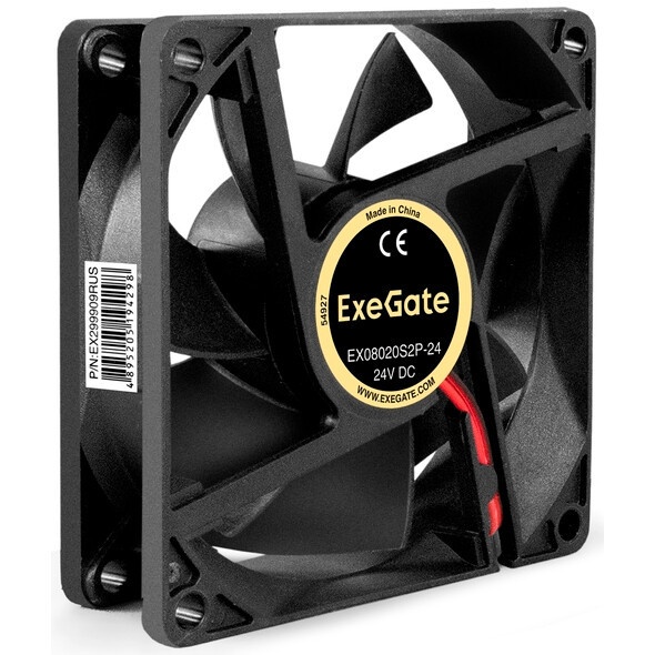 Вентилятор 12В DC ExeGate ExtraSilent ES08025H2P (80x80x25 мм, Hydraulic bearing (гидродинамический)