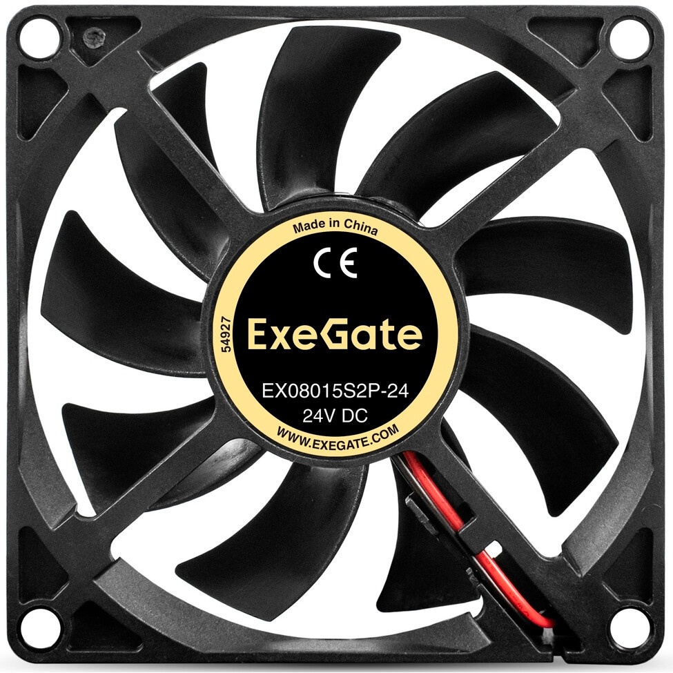 Вентилятор 12В DC ExeGate ExtraSilent ES08025H2P (80x80x25 мм, Hydraulic bearing (гидродинамический)