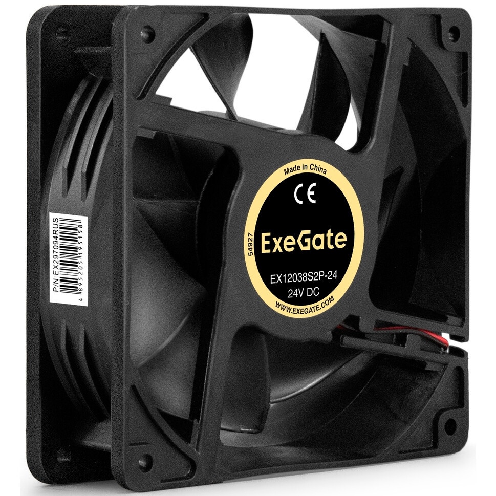 Вентилятор 12В DC ExeGate ExtraSilent ES12025B2P (120x120x25 мм, 2-Ball (двойной шарикоподшипник), 2