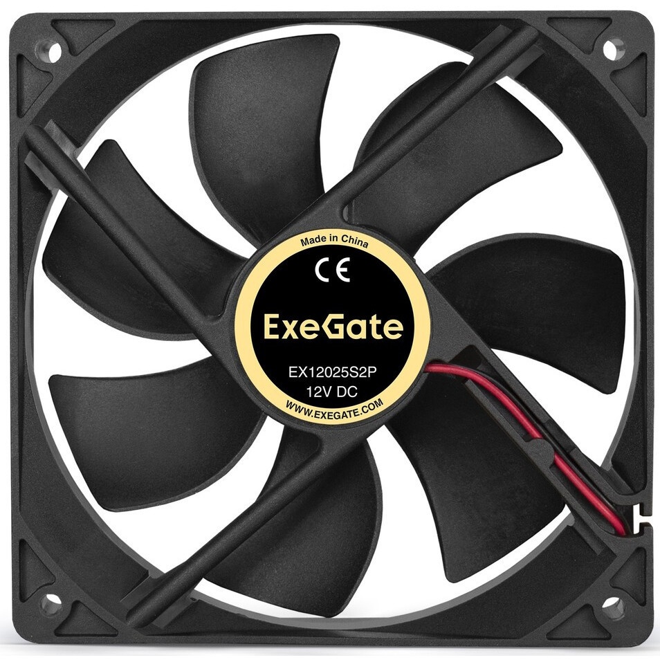 Вентилятор 12В DC ExeGate ExtraSilent ES12025H2P (120x120x25 мм, Hydraulic bearing (гидродинамически