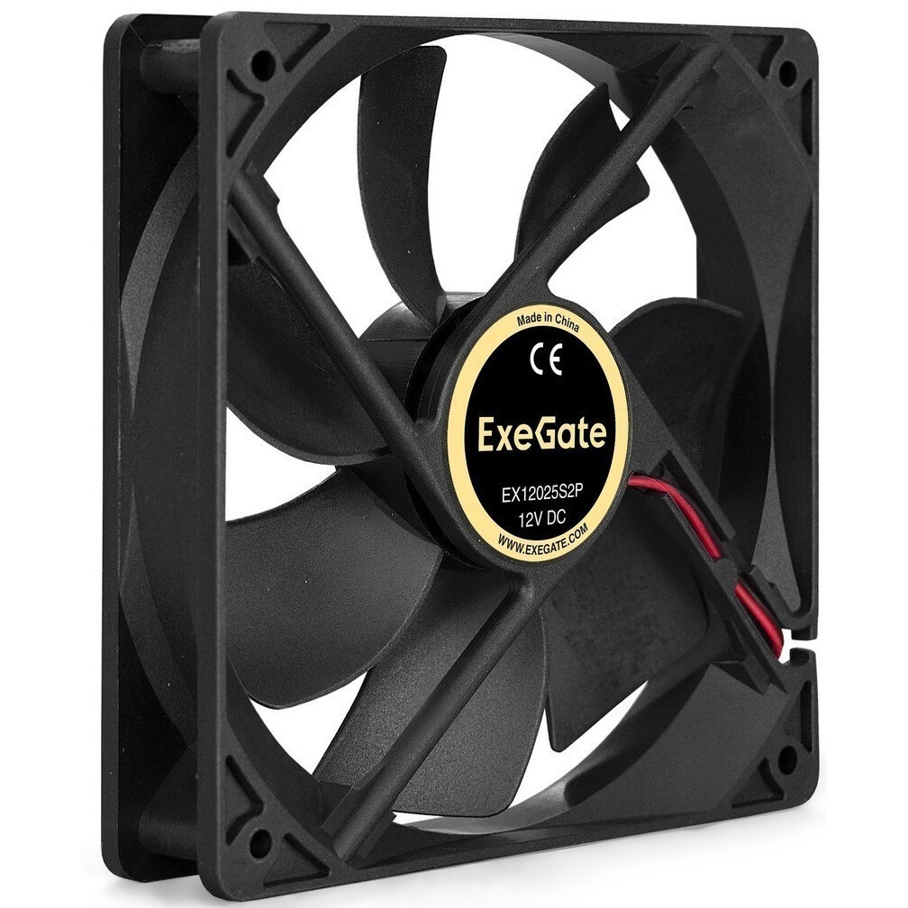Вентилятор 12В DC ExeGate ExtraSilent ES12025H2P (120x120x25 мм, Hydraulic bearing (гидродинамически