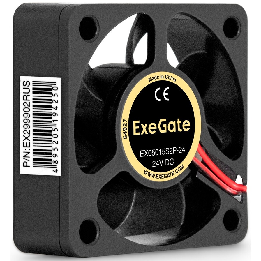 Вентилятор 24В DC ExeGate EX05015S2P-24 (50x50x15 мм, Sleeve bearing (подшипник скольжения), 2pin, 7