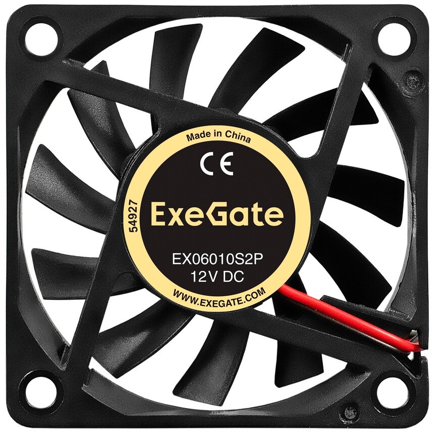Вентилятор 24В DC ExeGate EX06015S2P-24 (60x60x15 мм, Sleeve bearing (подшипник скольжения), 2pin, 4