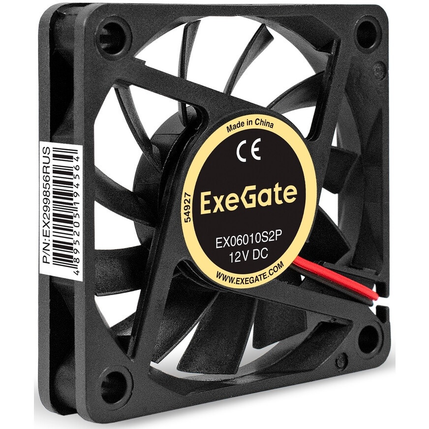 Вентилятор 24В DC ExeGate EX06015S2P-24 (60x60x15 мм, Sleeve bearing (подшипник скольжения), 2pin, 4