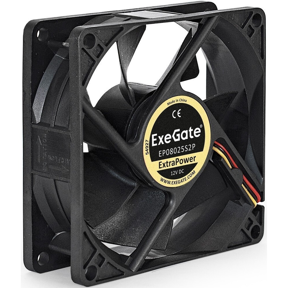 Вентилятор 24В DC ExeGate EX08038S2P-24 (80x80x38 мм, Sleeve bearing (подшипник скольжения), 2pin, 4