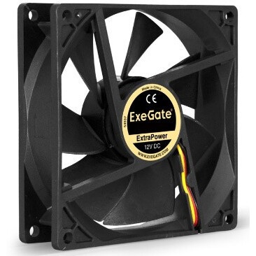 Вентилятор 24В DC ExeGate EX09238S2P-24 (92x92x38 мм, Sleeve bearing (подшипник скольжения), 2pin, 4
