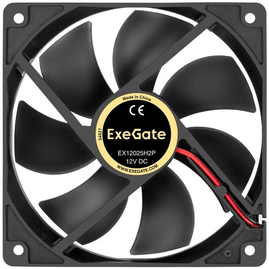 Вентилятор 24В DC ExeGate EX12038S2P-24 (120x120x38 мм, Sleeve bearing (подшипник скольжения), 2pin,