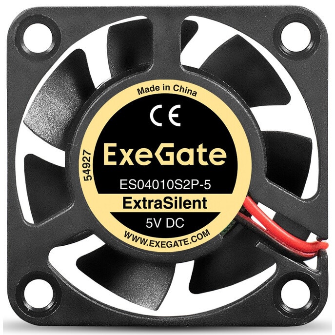 Вентилятор 5В DC ExeGate EX04010B2P-5 (40x40x10 мм, 2-Ball (двойной шарикоподшипник), 2pin, 5500RPM,