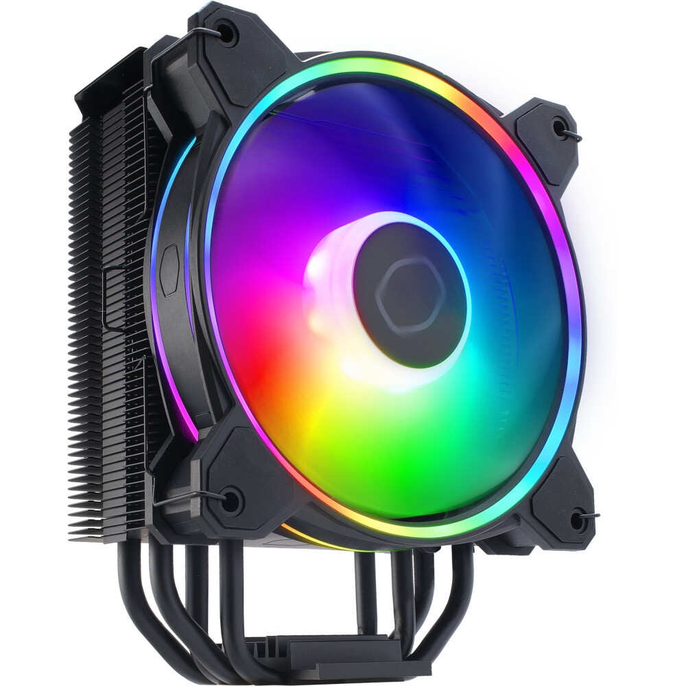 Кулер для процессора Cooler Master Hyper 212 Halo Black черный, 120 мм, алюминий/медь, 2050 об/мин,
