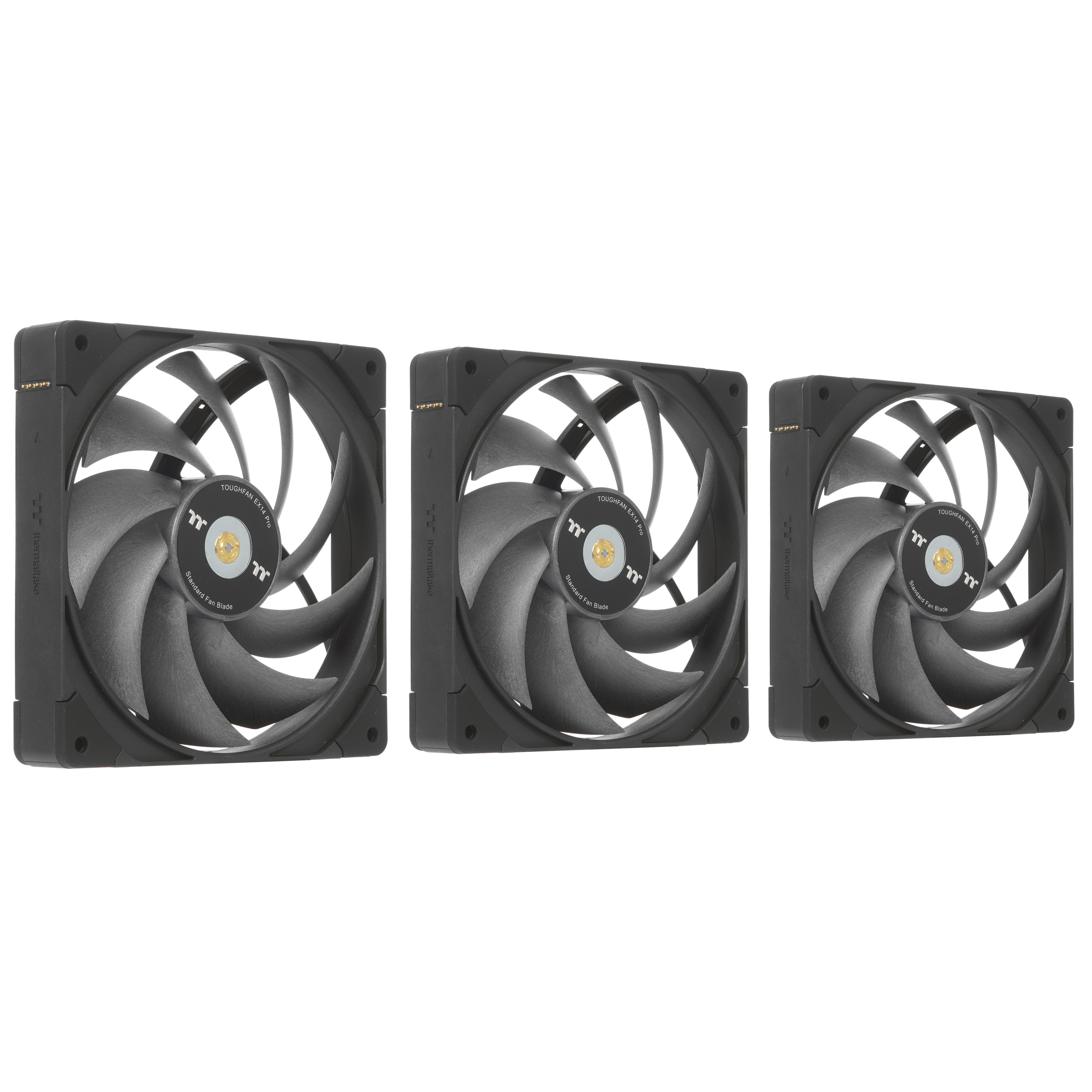 Вентилятор Thermaltake Toughfan EX14 Pro реверсивный 140x140x25mm черный 4-pin 31.6-34.1dB Ret (CL-F