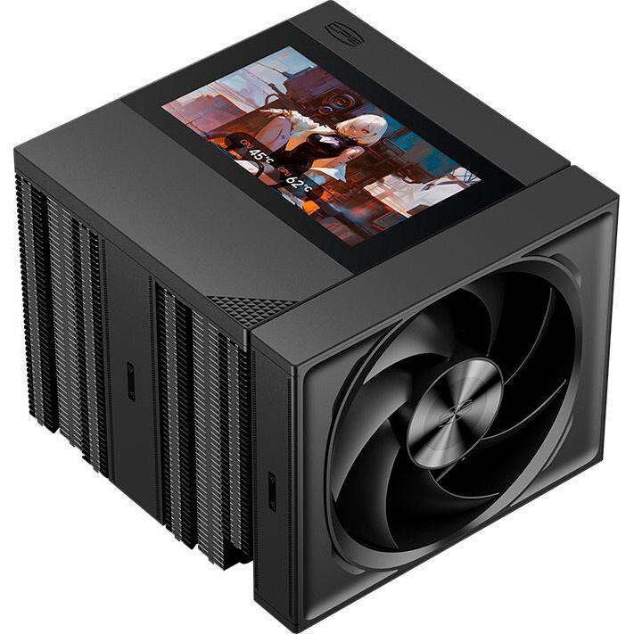Кулер для процессора PCCooler RZ820 Display BK (290W, 4-pin PWM, LED, 169mm, Al/Cu, 8x6mm, 1x140mm +