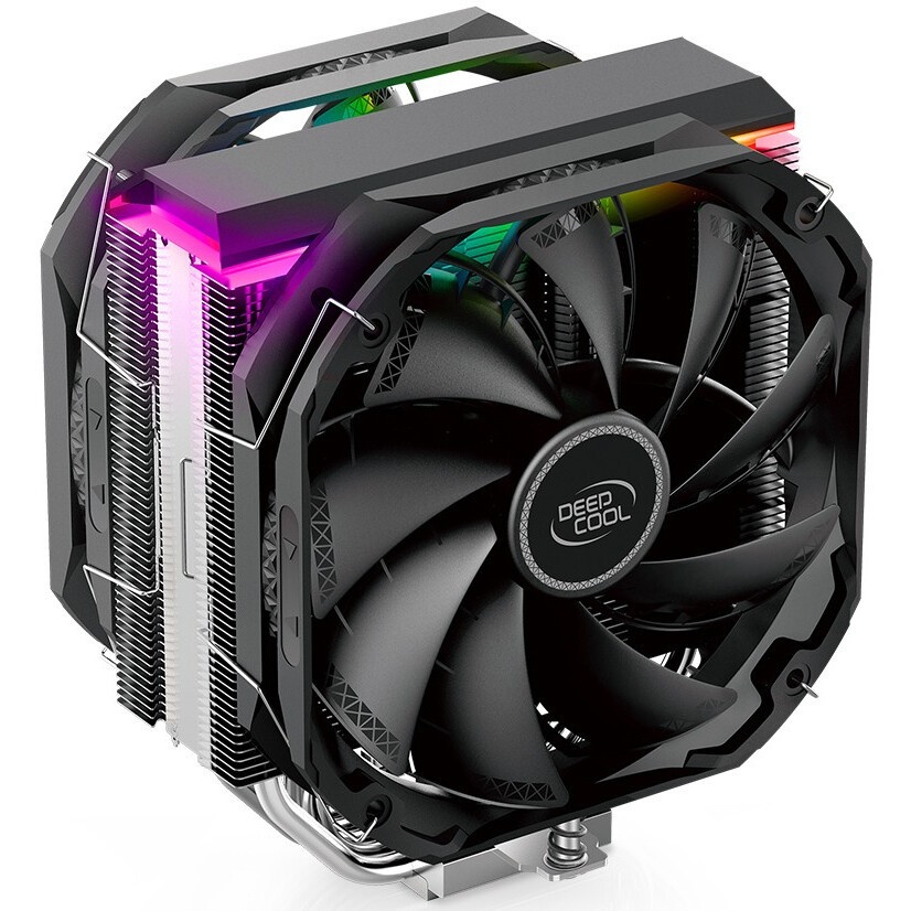 Кулер для процессора PCCooler RZ820 Display BK (290W, 4-pin PWM, LED, 169mm, Al/Cu, 8x6mm, 1x140mm +