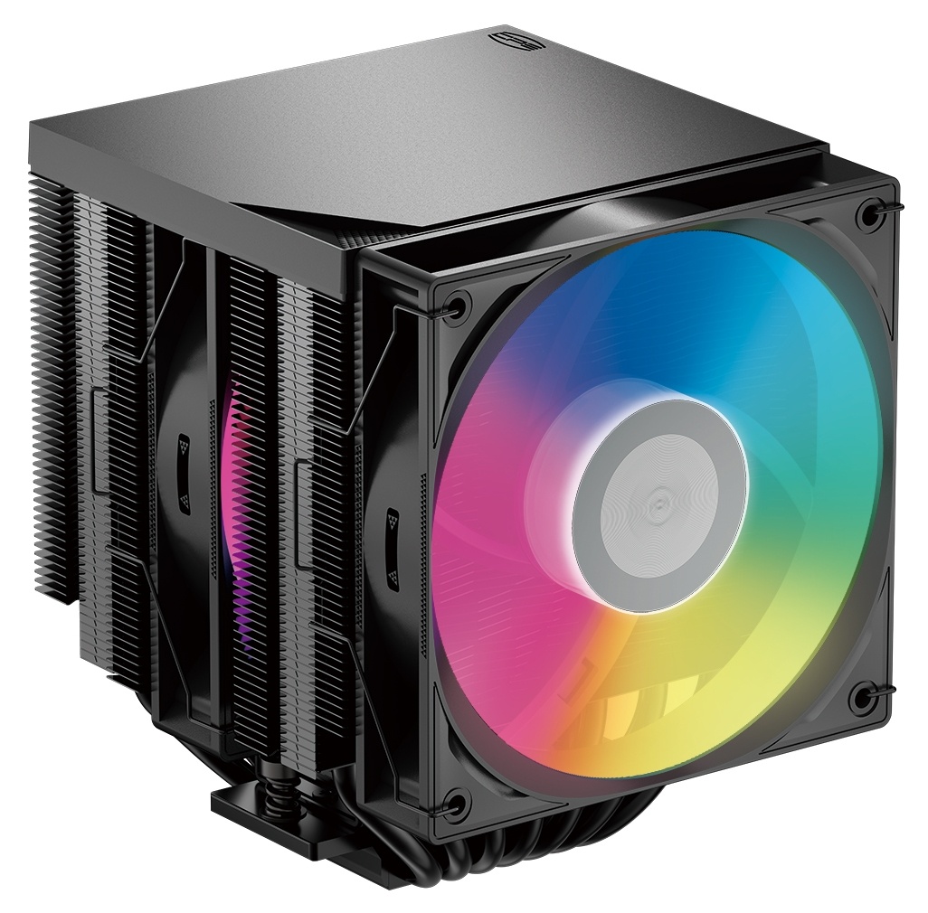 Кулер для процессора PCCooler RT720 TC ARGB BK (270W, 4-pin PWM, 157.5mm, Al/Cu, 7x6mm, ARGB, 2x120m