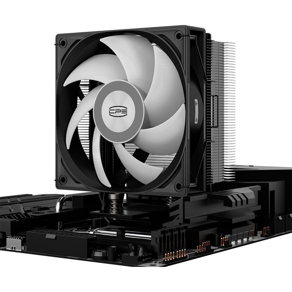 Кулер для процессора PCCooler RT720 TC ARGB WH (270W, 4-pin PWM, 157.5mm, Al/Cu, 7x6mm, ARGB, 2x120m