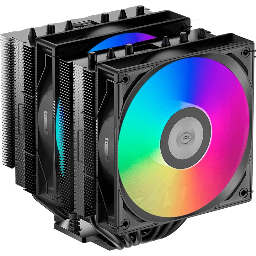 Кулер для процессора PCCooler RT720 TC ARGB WH (270W, 4-pin PWM, 157.5mm, Al/Cu, 7x6mm, ARGB, 2x120m