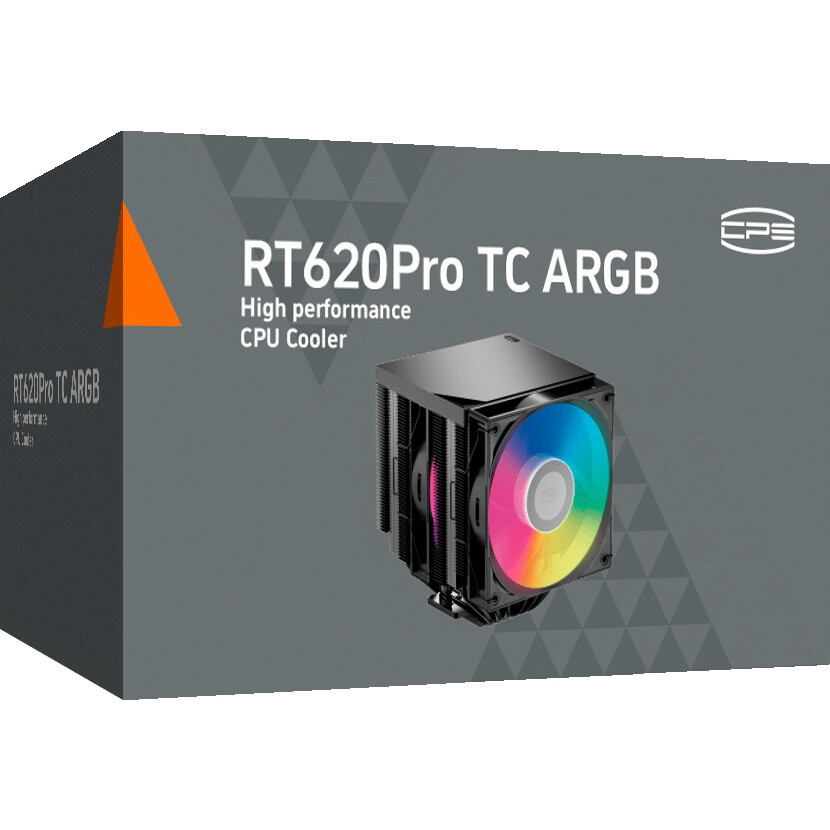 Кулер для процессора PCCooler RT720 TC ARGB WH (270W, 4-pin PWM, 157.5mm, Al/Cu, 7x6mm, ARGB, 2x120m