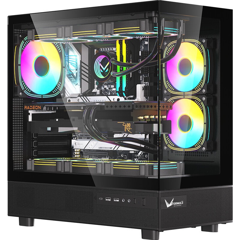 Корпус Formula Crystal Z1 V2 черный без БП ATX 1xUSB2.0 1xUSB3.0 1xUSB3.1 audio bott PSU