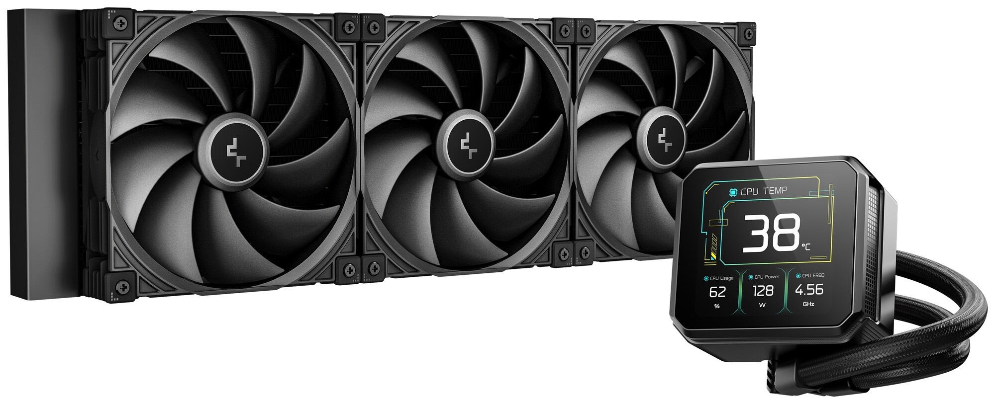 Система водяного охлаждения Deepcool Spartacus 420 ARGB Soc-AM5/AM4/1200/1700/1851 черный 4-pin 32.8