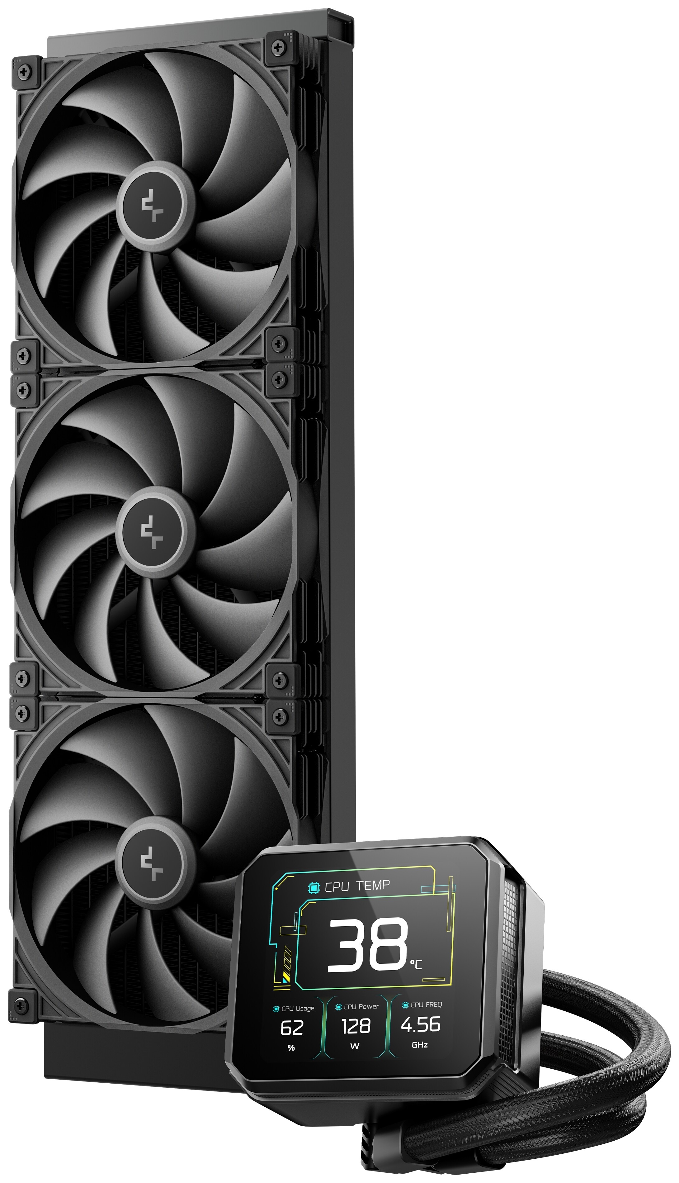 Система водяного охлаждения Deepcool Spartacus 420 ARGB Soc-AM5/AM4/1200/1700/1851 черный 4-pin 32.8