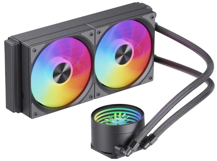 Система водяного охлаждения Bloody LC-10 ARGB Soc-AM5/AM4/1200/1700/1851 черный 4-pin 20-35dB Al+Cu