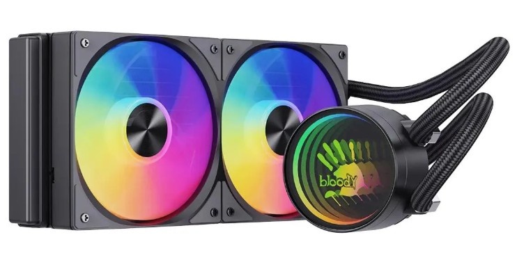 Система водяного охлаждения Bloody LC-10 ARGB Soc-AM5/AM4/1200/1700/1851 черный 4-pin 20-35dB Al+Cu