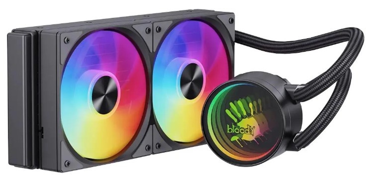 Система водяного охлаждения Bloody LC-10 ARGB Soc-AM5/AM4/1200/1700/1851 черный 4-pin 20-35dB Al+Cu