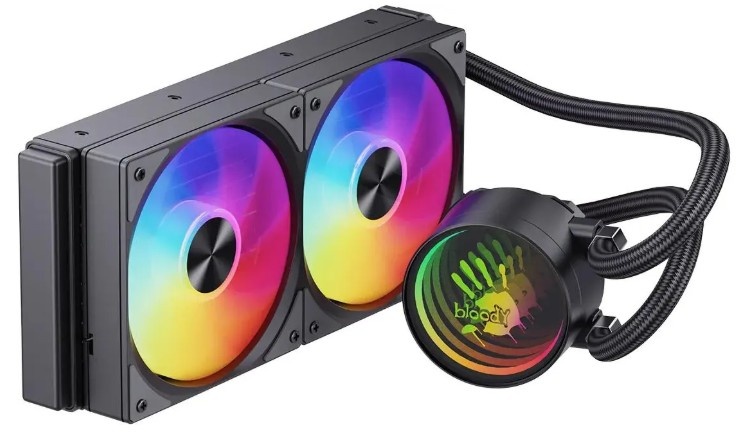 Система водяного охлаждения Bloody LC-10 ARGB Soc-AM5/AM4/1200/1700/1851 черный 4-pin 20-35dB Al+Cu