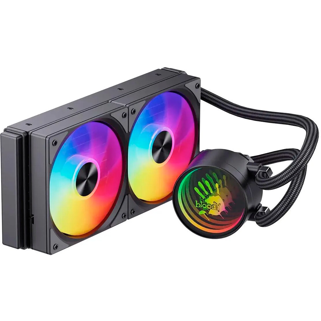 Система водяного охлаждения Bloody LC-10 ARGB Soc-AM5/AM4/1200/1700/1851 черный 4-pin 20-35dB Al+Cu