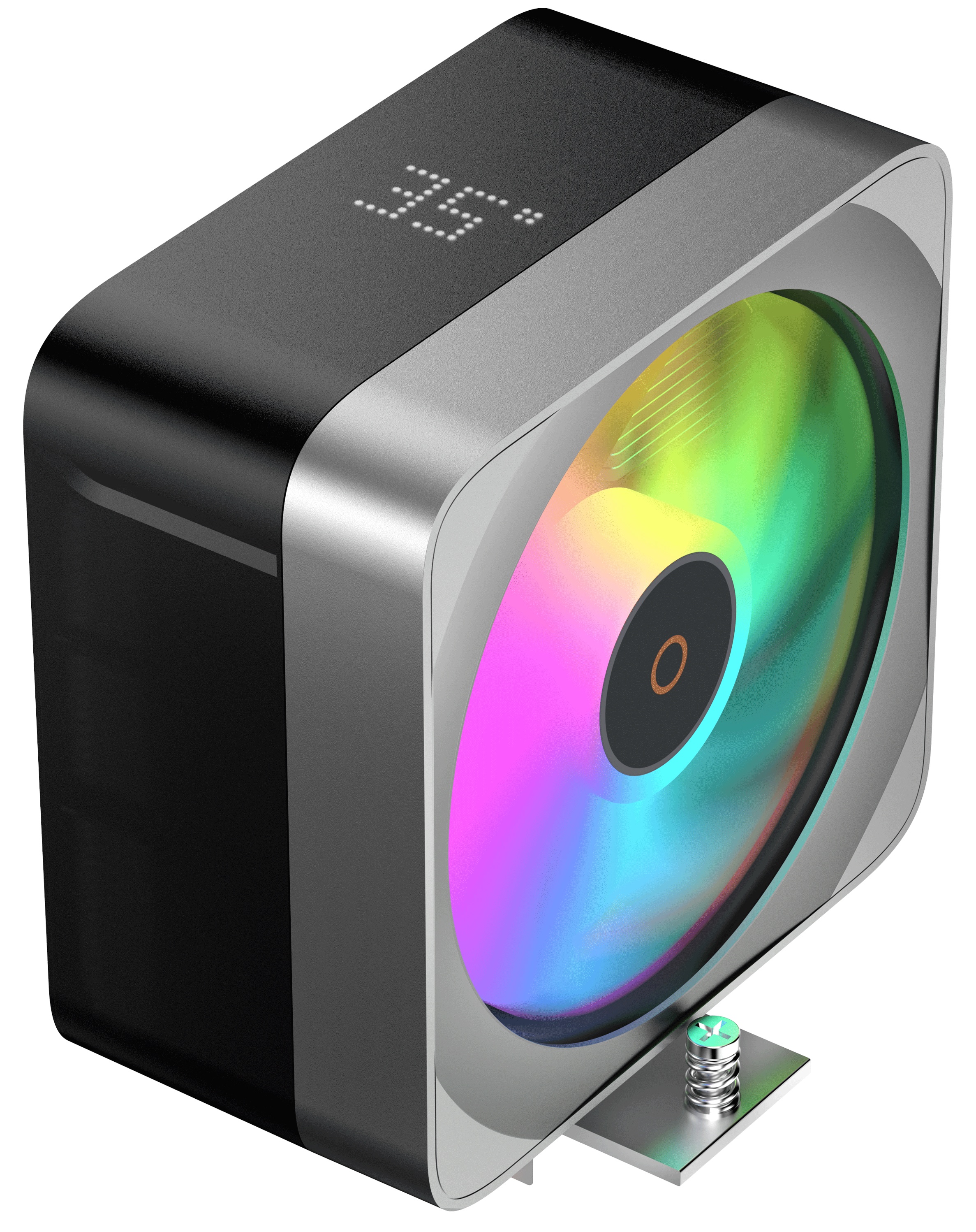 Кулер для процессора CPU Cooler Ocypus Delta A40 EX BK Digital (200W, 4-pin PWM, LED temp., 157mm, A