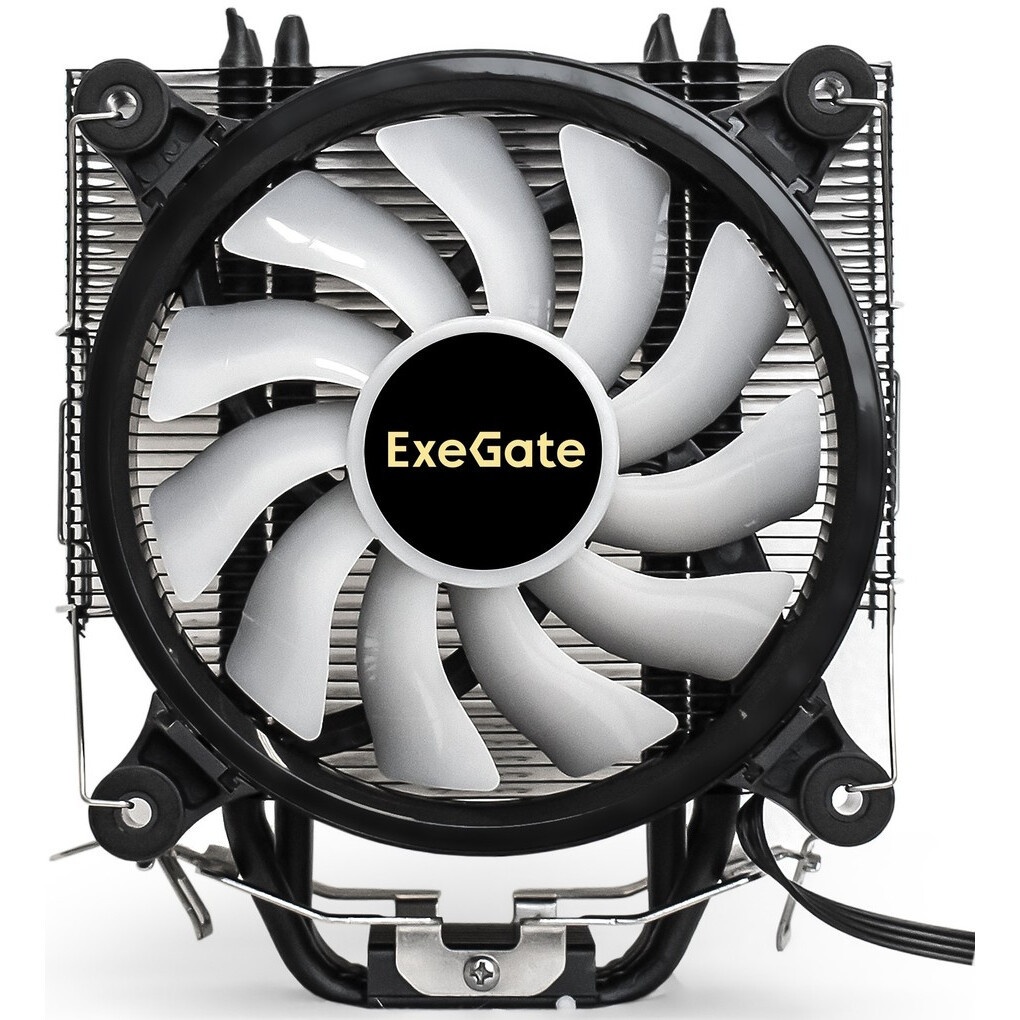 Кулер ExeGate Wizard EXX400V3-PWM.FRGB (Al+Cu, 4 тепл.трубки, LGA775/1150/1151/1155/1156/1200/1700/1