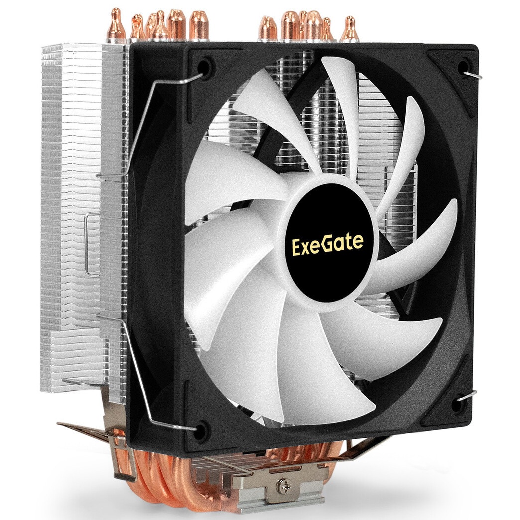 Кулер ExeGate Wizard EXX400V3-PWM.FRGB (Al+Cu, 4 тепл.трубки, LGA775/1150/1151/1155/1156/1200/1700/1