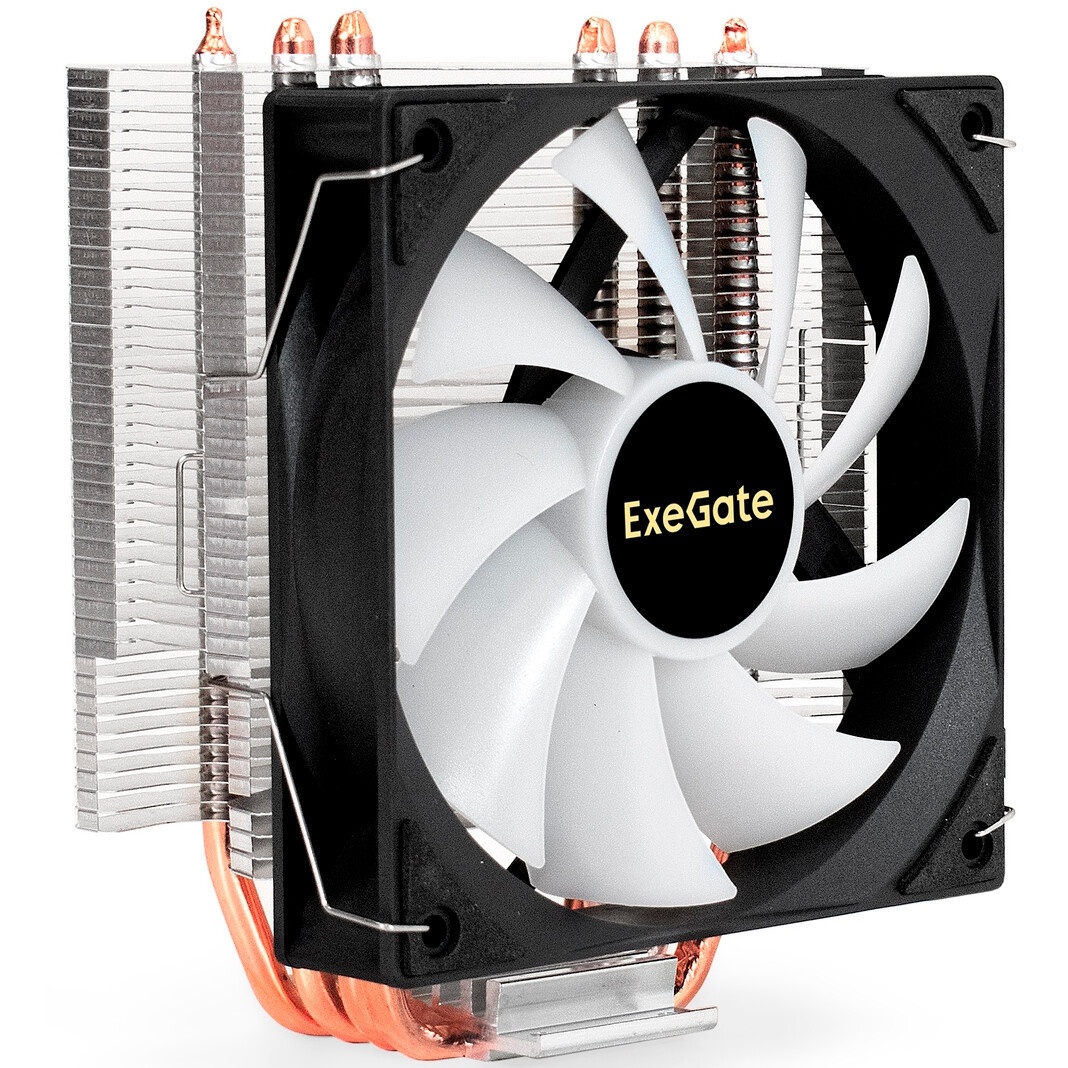 Кулер ExeGate Wizard EXX400V3-PWM.FRGB (Al+Cu, 4 тепл.трубки, LGA775/1150/1151/1155/1156/1200/1700/1