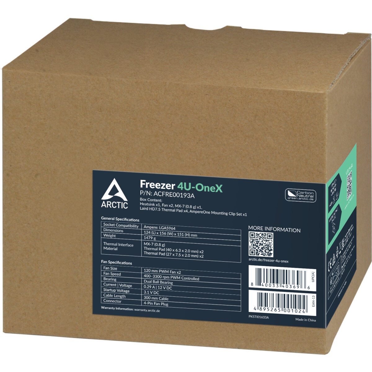 Вентилятор для процессора Arctic Freezer 4U-OneX Retail (Intel Socket LGA5964) (ACFRE00193A)