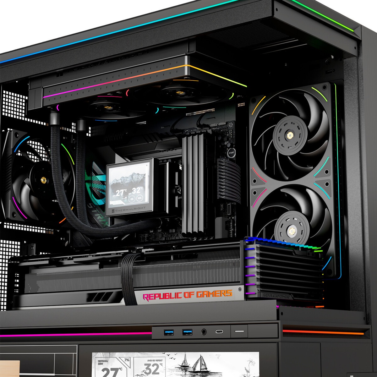 Вентилятор для корпуса Formula Air Fusion 2 ARGB 120х120x28 белый 4-pin 33.46дБ (упак.:2шт) (AIR FUS