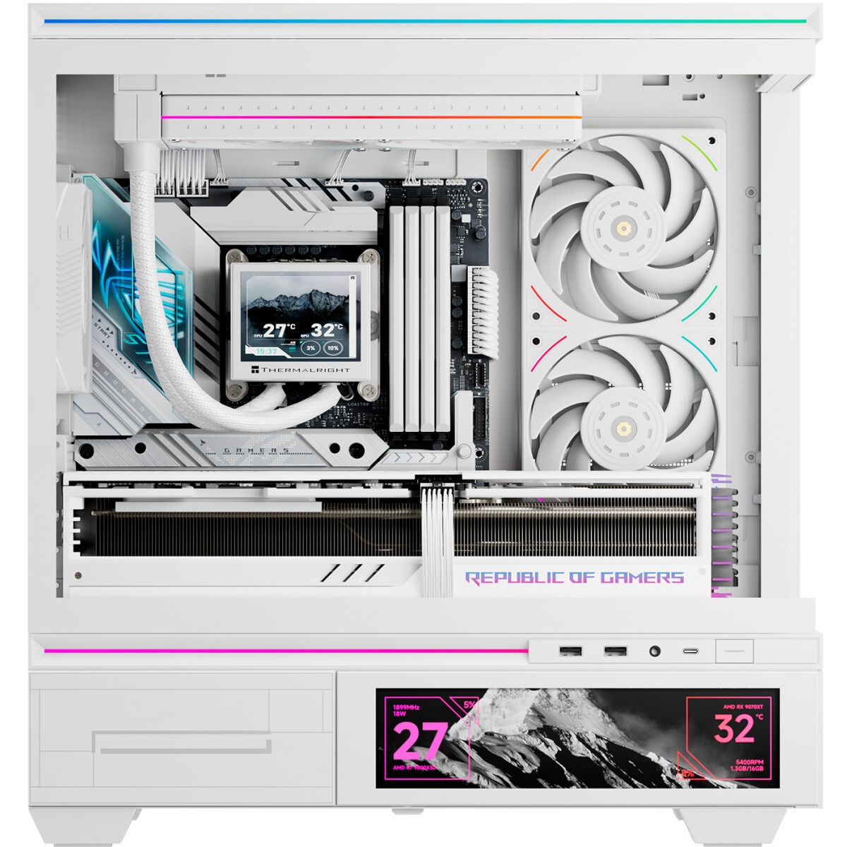 Вентилятор для корпуса Formula Air Fusion 2 Reverse ARGB 120х120x28 белый 4-pin 39.11дБ (упак.:2шт)