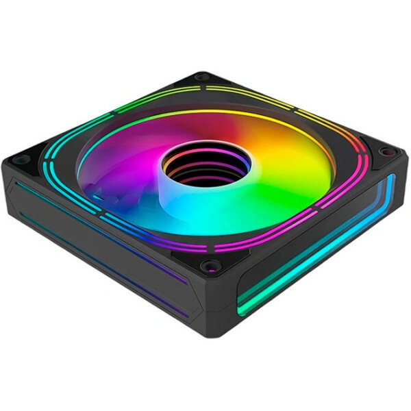 Вентилятор для корпуса Eurocase EU-FN120ARGB_12 BL YH1225 Black,120 ARGB fan 3pin+AURA 5V3pin female