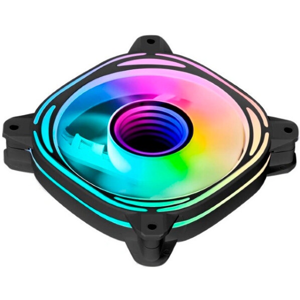 Вентилятор для корпуса Eurocase EU-FN120ARGB_12 BL YH1225 Black,120 ARGB fan 3pin+AURA 5V3pin female