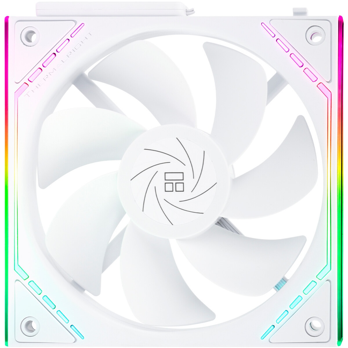 Вентилятор для корпуса Eurocase EU-FN120ARGB_12 WH YH1225 White,120 ARGB fan 3pin+AURA 5V3pin female