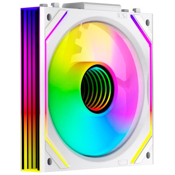 Вентилятор для корпуса Eurocase EU-FN120ARGB_12 WH YH1225 White,120 ARGB fan 3pin+AURA 5V3pin female